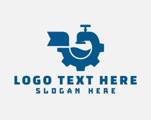 Faucet - Gear Faucet Plumbing logo design