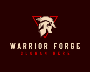 Spartan Warrior Helmet logo design