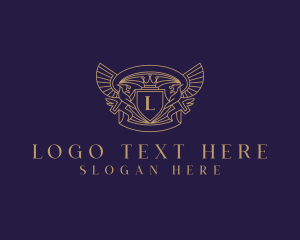 Upscale - Elegant Griffin Heraldry logo design