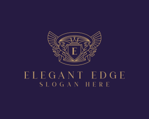 Elegant Griffin Heraldry logo design