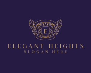 Elegant Griffin Heraldry logo design