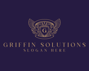 Elegant Griffin Heraldry logo design