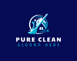 Cleaning Maintenance Janitorial logo design