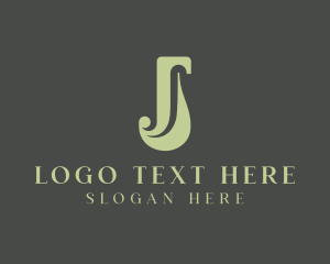 Letter J - Organic Wellness Letter J logo design