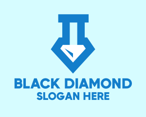 Blue Lab Flask Diamond logo design