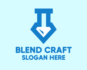 Mixture - Blue Lab Flask Diamond logo design