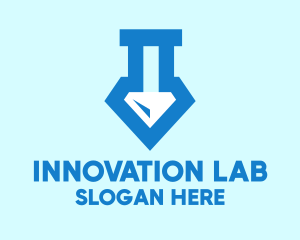 Experimental - Blue Lab Flask Diamond logo design