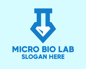 Blue Lab Flask Diamond logo design