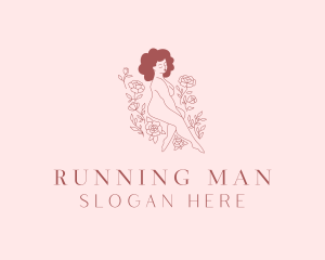 Floral - Naked Woman Flower Spa logo design