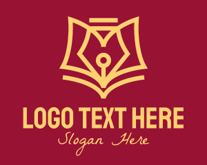 Book - Publishing Pen Tool logo design