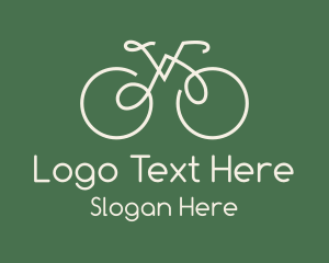 Minimalism - Green Bicycle Bike logo design