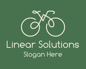 Linear - Green Bicycle Bike logo design