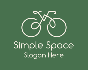 Minimalism - Green Bicycle Bike logo design