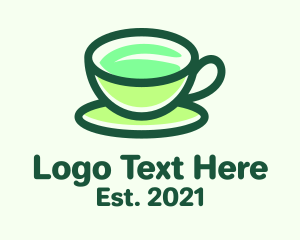 Tea Store - Tea Cup Leaf logo design