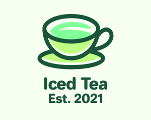 Tea Cup Leaf  logo design