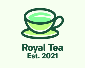 Tea Cup Leaf  logo design