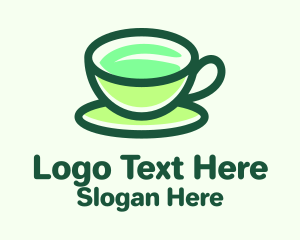 Tea Cup Leaf  Logo