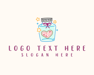 Jar - Heart Cookie Jar logo design