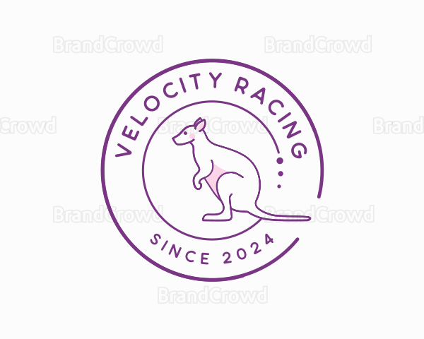 Wallaby Kangaroo Animal Logo