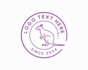 Zoo - Wallaby Kangaroo Animal logo design