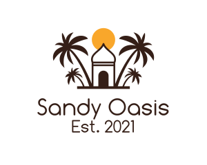 Palm Oasis Islamic Mosque logo design