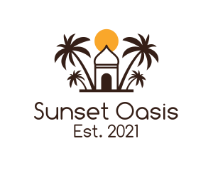 Palm Oasis Islamic Mosque logo design