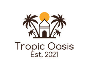 Palm Oasis Islamic Mosque logo design