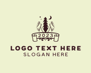 Log - Tree Axe Woodwork logo design