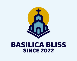 Basilica - Christian Cathedral Sunrise logo design