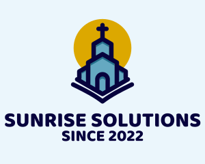 Christian Cathedral Sunrise  logo design