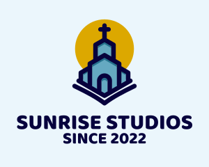 Christian Cathedral Sunrise  logo design