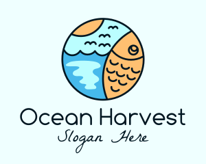 Summer Ocean Fish  logo design