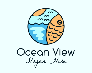 Summer Ocean Fish  logo design