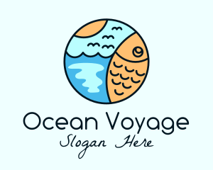 Summer Ocean Fish  logo design