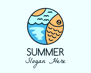 Summer Ocean Fish  logo design