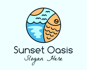 Summer Ocean Fish  logo design