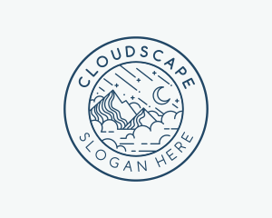 Clouds - Mountain Peak Cloud logo design