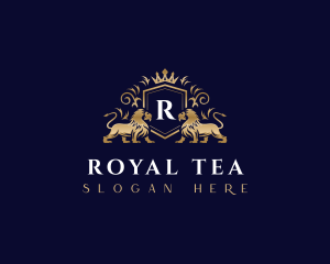 Luxury Royal Lion Crest logo design