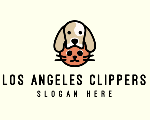 Dog Cat Pet Care Logo