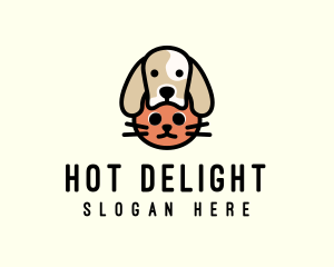 Dog Cat Pet Care logo design