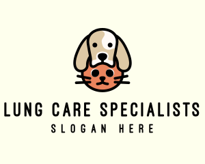 Dog Cat Pet Care logo design