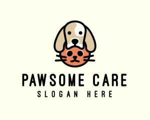 Dog Cat Pet Care logo design