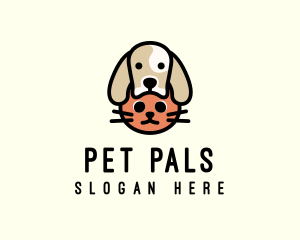 Dog Cat Pet Care logo design