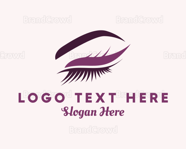 Woman Beauty Eyelash Logo