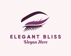 Woman Beauty Eyelash Logo