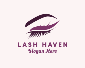 Woman Beauty Eyelash logo design