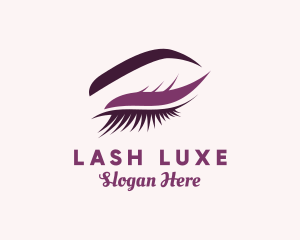 Woman Beauty Eyelash logo design