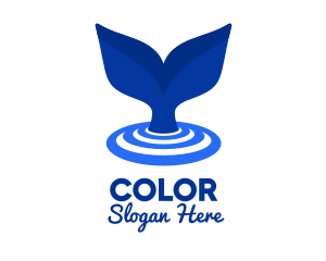 Tourism - Blue Whale Tail logo design