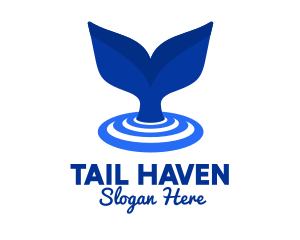 Tail - Blue Whale Tail logo design