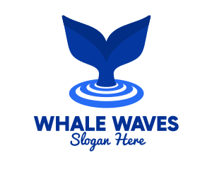 Blue Whale Tail logo design